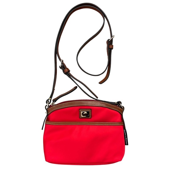 Dooney & Bourke Handbags - Dooney & Bourke Wayfarer Domed Zip Crossbody Bag Purse Red Casual Travel Light